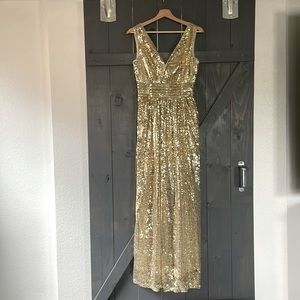 Gold sequin gown